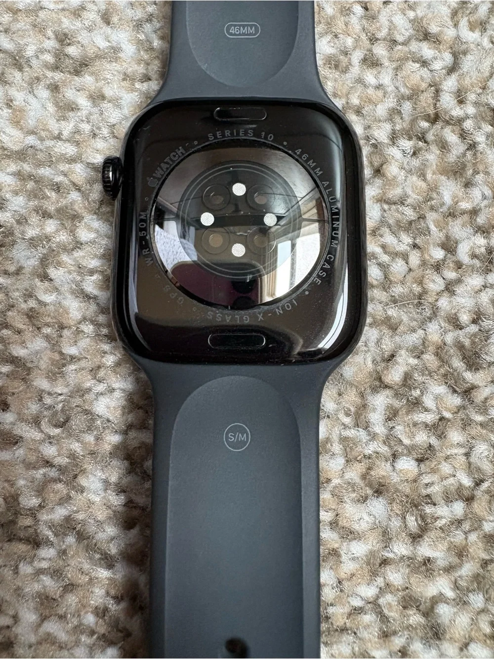 Apple Black Smartwatch with Black Silicone Band